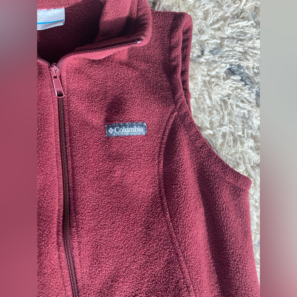 Columbia fleece vest maroon - Picture 3 of 4